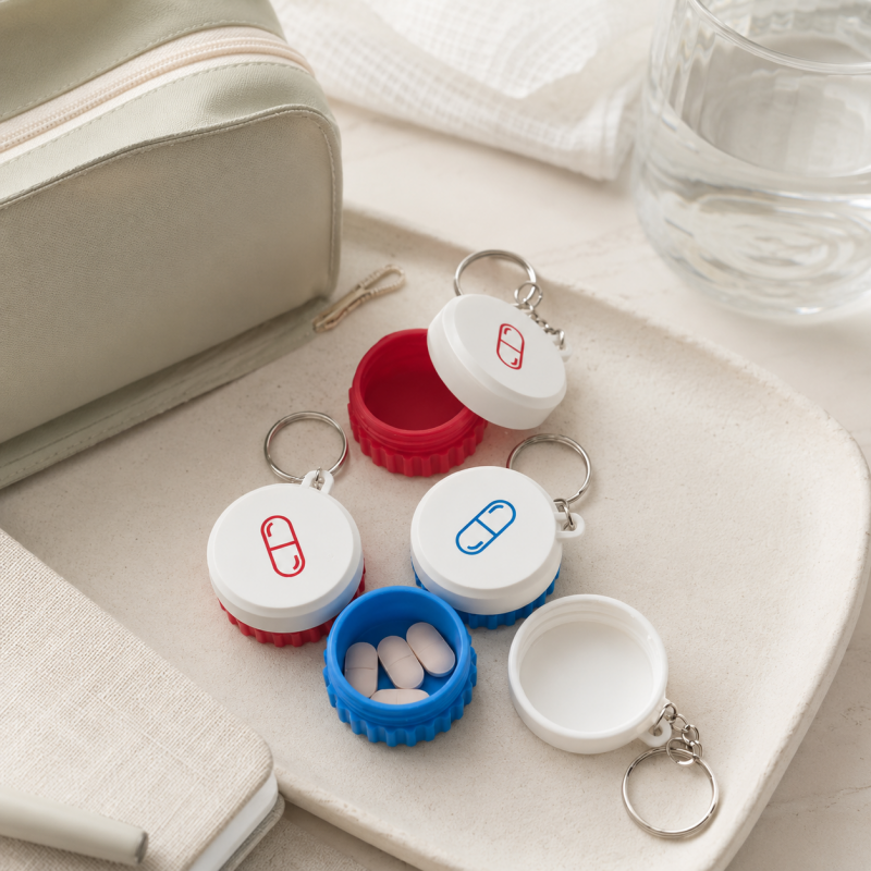 CouldNook Mini Keychain Pill Case - Small Table Organizer