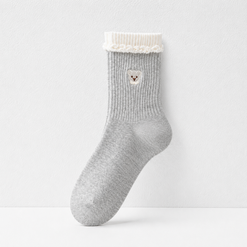 CouldNook Ruffle Cuff Ankle Socks - Cozy Shoe Accent