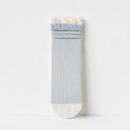 CouldNook Sheer Floral Crew Socks - Soft Flat Shoe Accent