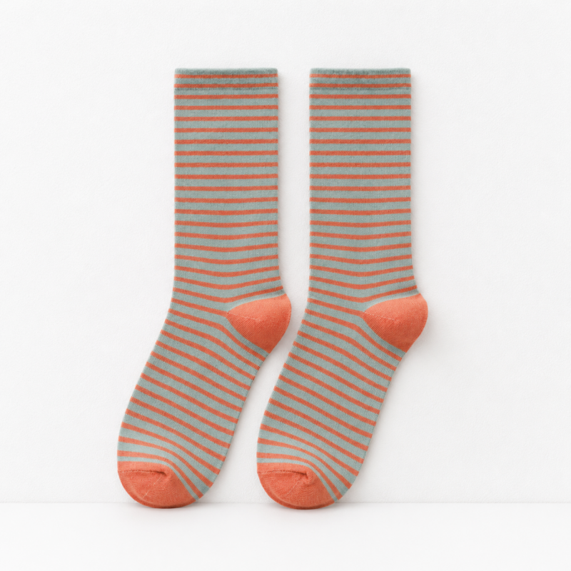 CouldNook Cozy Striped Crew Socks - Layered Outfit Accent