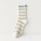 CouldNook Cozy Heart Stripe Crew Socks - Sweet Drawer Accent