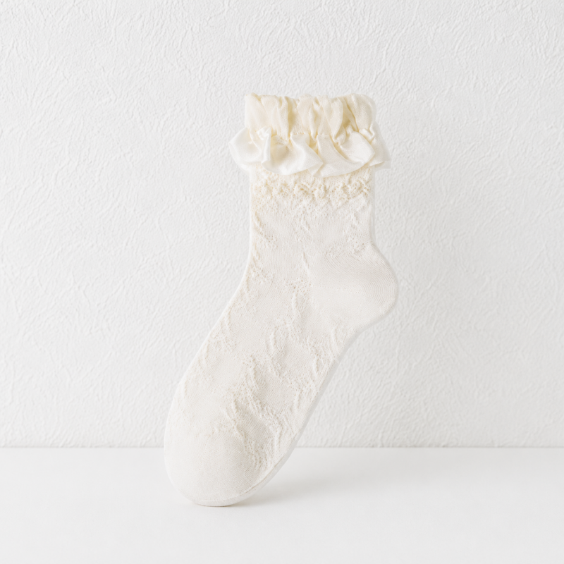 CouldNook Ruffle Cuff Ankle Socks - Gentle Shoe Accent
