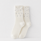 CouldNook Dot Texture Bow Ankle Socks - Daily Shoe Accent