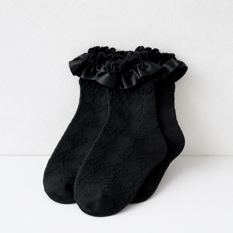 CouldNook Ruffle Trim Short Socks - Soft Shoe Accent
