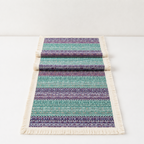 CouldNook French Colorful Striped Table Runner - Elegant Tassel Decor