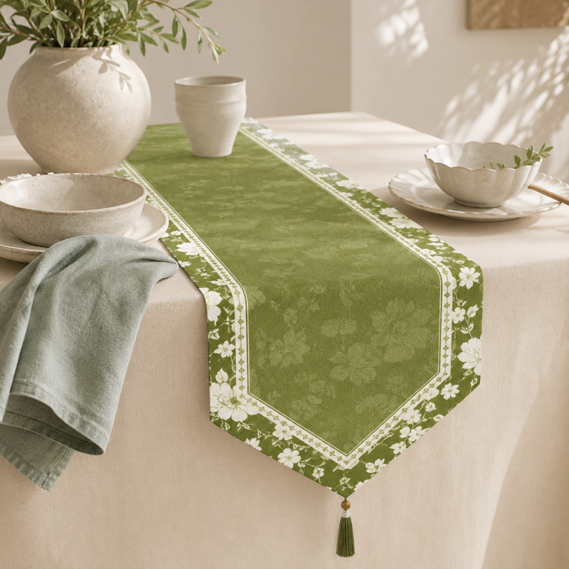 CouldNook Floral Print Table Runner - Warm Home Decor