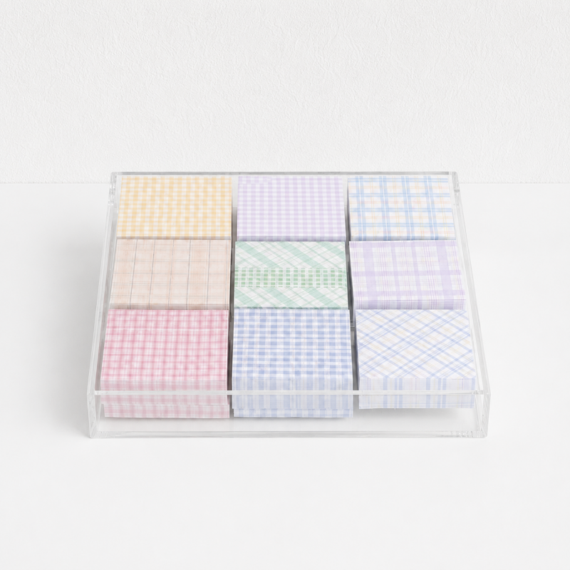 CouldNook Plaid Memo Paper - Aesthetic Fresh Grid Stationery