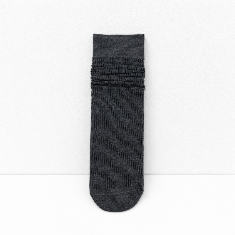CouldNook Cozy Ribbed Solid Crew Socks - Drawer Display Accent