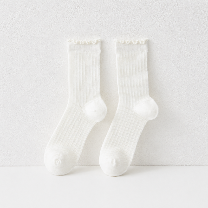 CouldNook Slouchy Pile Ribbed Crew Socks - Cozy Outfit Accent