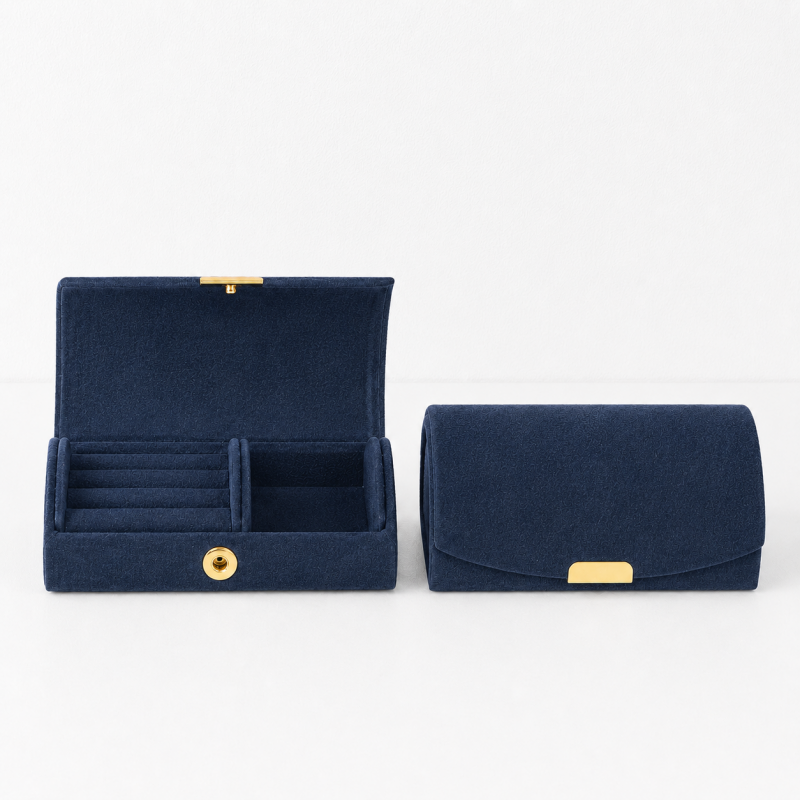 CouldNook Velvet Mini Travel Jewelry Box - Small Travel Organizer