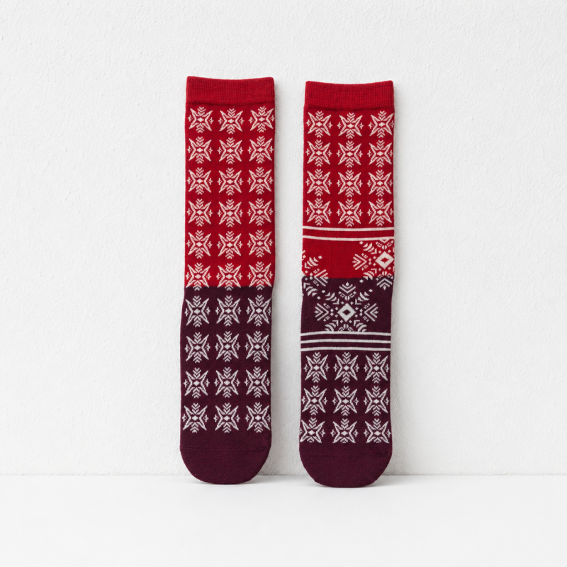 CouldNook Cozy Patterned Crew Socks - Seasonal Drawer Accent