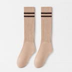 CouldNook Cozy Striped Cuff Knee Socks - Everyday Layering Accent