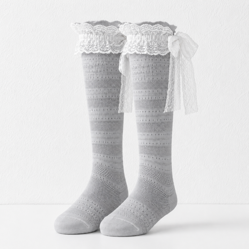 CouldNook Lace Texture Slouch Socks - Mary Jane Display Accent