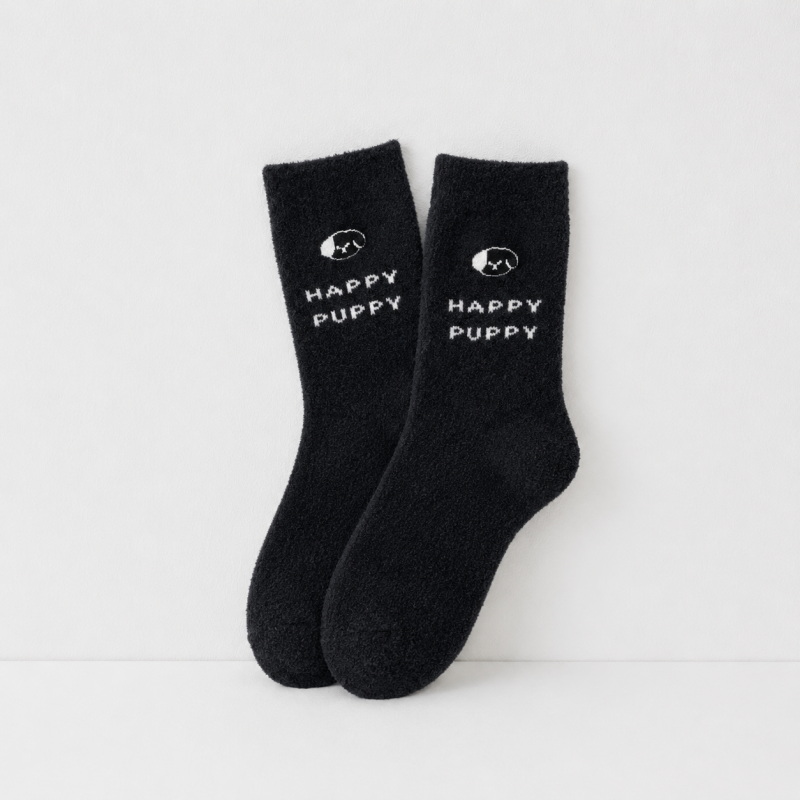 CouldNook Cozy Mixed Motif Crew Socks - Playful Drawer Accent