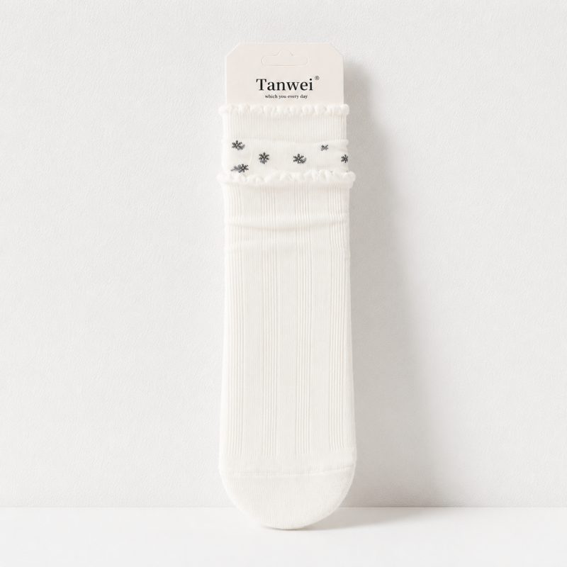 CouldNook Cozy Bow Dot Crew Socks - Soft Dress Accent