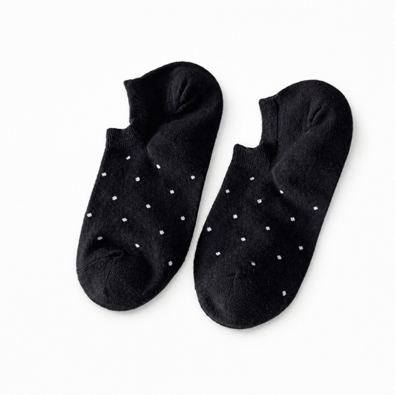 CouldNook Cozy Tiny Dot No-Show Socks - Low-Cut Drawer Accent