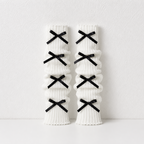 CouldNook Plush Bow Leg Warmer Socks - Cozy Footwear Accent
