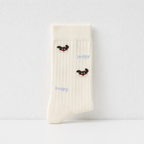 CouldNook Puppy Motif Crew Socks - Everyday Shoe Accent