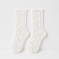 CouldNook Lace Jacquard Crew Socks - Soft Shoe Accent