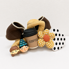 CouldNook Coffee Cup Bow Hair Claw Clip - Soft Hair Accessory