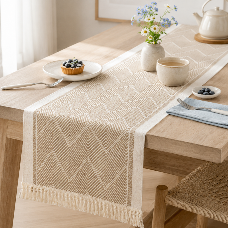 CouldNook Boho Fringle Table Runner - Vintage Tassel Home Decor