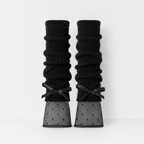 CouldNook Fuzzy Bow Leg Warmer Socks - Cozy Footwear Accent