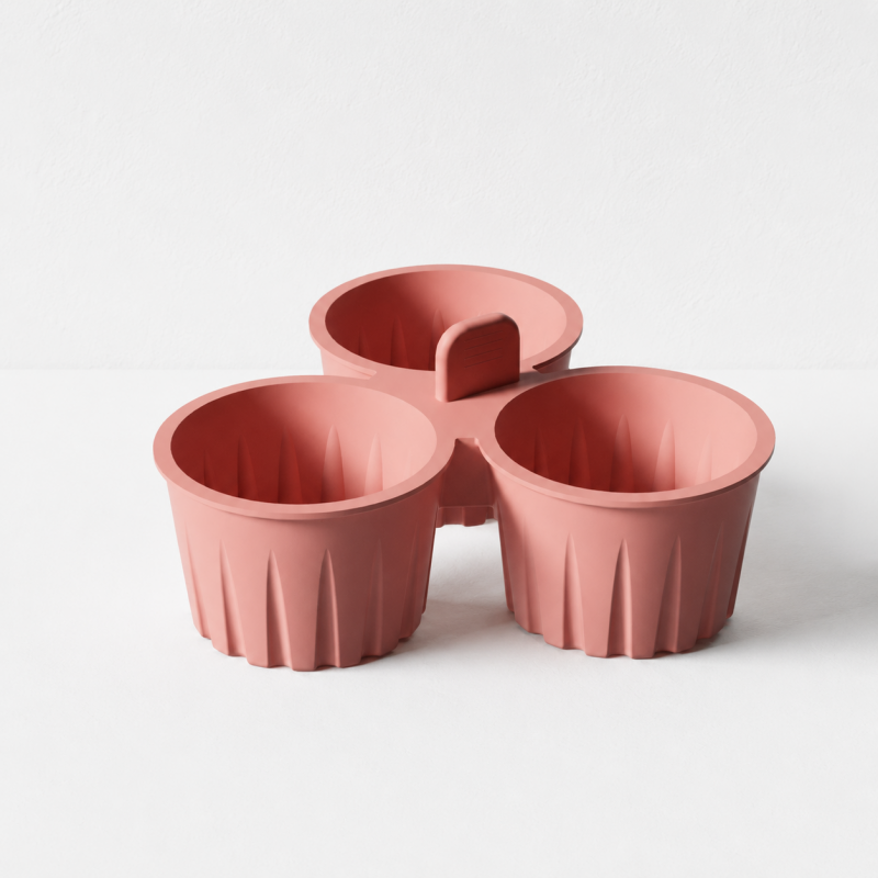 CouldNook 3-Cavity Silicone Egg Steaming & Baking Cup Mold - Kitchen Storage