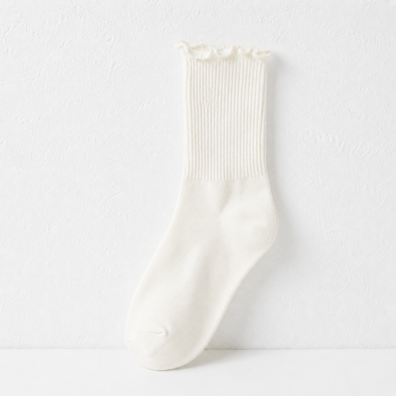 CouldNook Cozy Ruffle Trim Ankle Socks - Everyday Footwear Accent