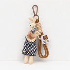 CouldNook Bunny Doll Fabric Charm - Aesthetic Artisan Bag Pendant