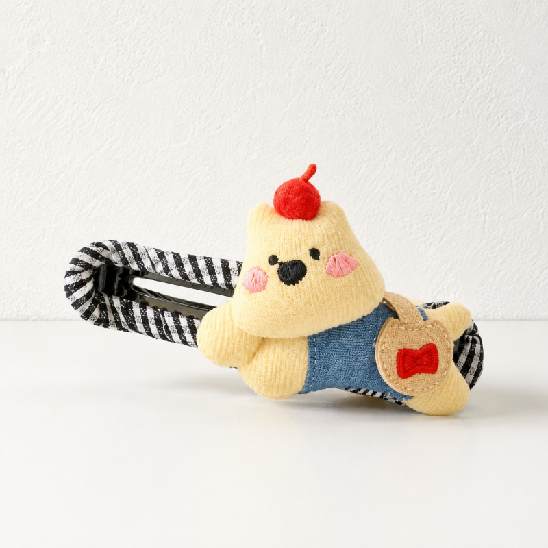 CouldNook Plush Character Hair Clip - Soft Hair Accessory