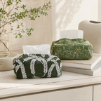 CouldNook Forest Embroidery Tissue Box - Aesthetic Luxe Storage Bag