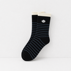 CouldNook Striped Patch Crew Socks - Casual Drawer Accent