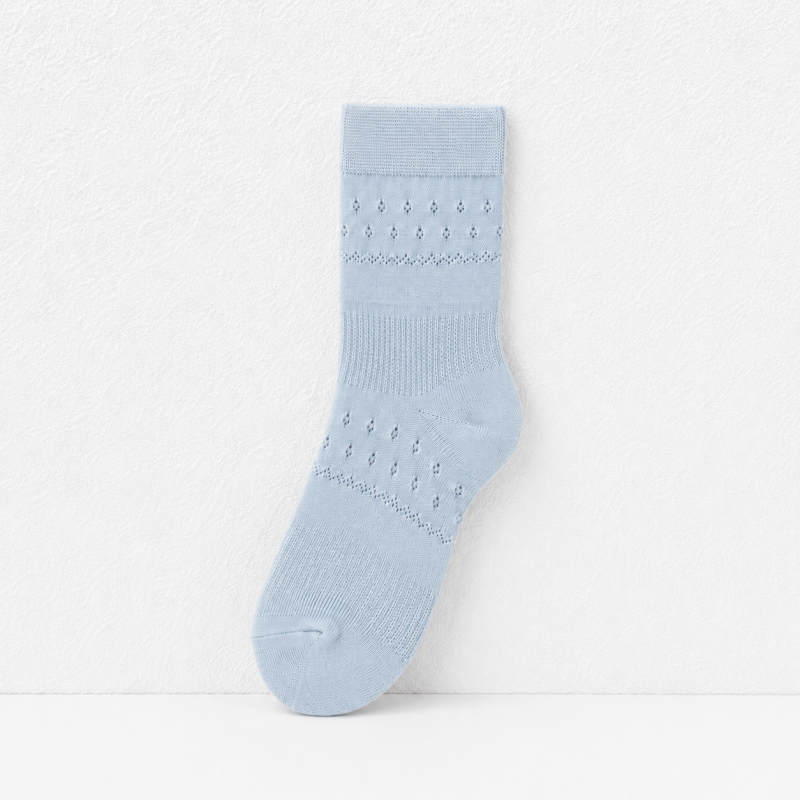 CouldNook Cozy Eyelet Ruffle Crew Socks - Sweet Drawer Accent