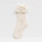 CouldNook Lace Ruffle Crew Socks - Gentle Shoe Accent