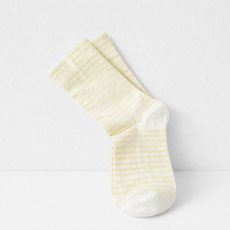 CouldNook Cozy Fine Stripe Crew Socks - Everyday Lounge Accent