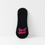 CouldNook Cozy Letter Print Invisible No Show Socks - Everyday Drawer Accent