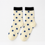 CouldNook Cozy Polka Dot Sheer Crew Socks - Soft Statement Accent
