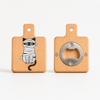 CouldNook Clown Puppy Solid Wood Magnetic Bottle Opener - Kitchen Fridge Magnet