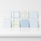 CouldNook Plaid Memo Paper - Aesthetic Fresh Grid Stationery