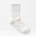 CouldNook Cozy Sheer Check Crew Socks - Gentle Shoe Accent