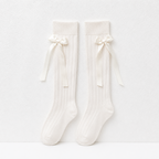CouldNook Side Lace Up Knee Socks - Dress Shoe Accent