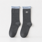 CouldNook Cozy Stripe Logo Crew Socks - Everyday Lounge Accent