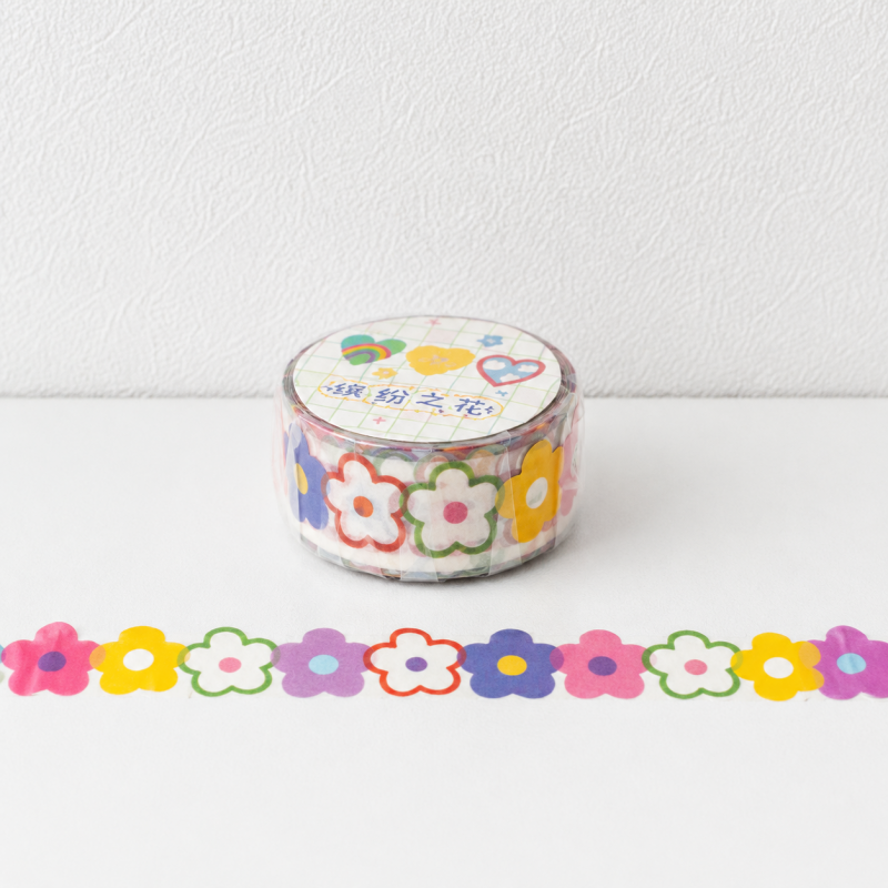 CouldNook Cartoon Washi Tape - Aesthetic Hand-Drawn Stickers (木木0603-8PA6HSK10)