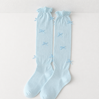 CouldNook Cozy Sheer Ruffle Knee Socks - Soft Layered Accent