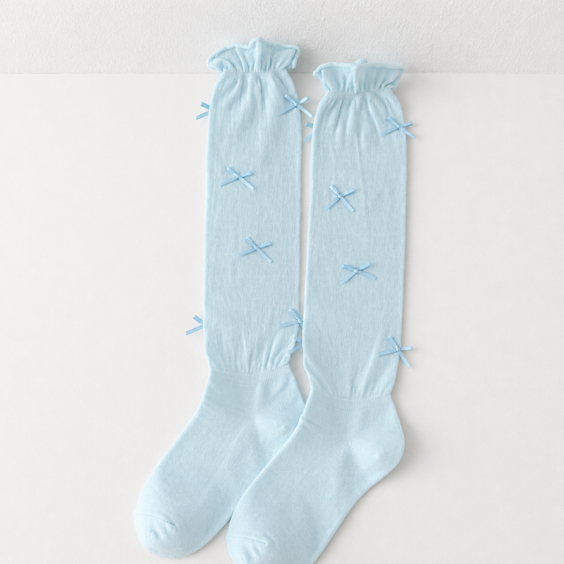 CouldNook Cozy Sheer Ruffle Knee Socks - Soft Layered Accent