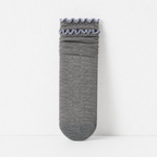 CouldNook Sheer Floral Crew Socks - Soft Flat Shoe Accent