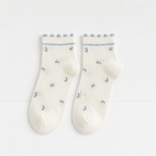 CouldNook Cozy Ruffle Cuff Textured Crew Socks - Soft Lounge Accent