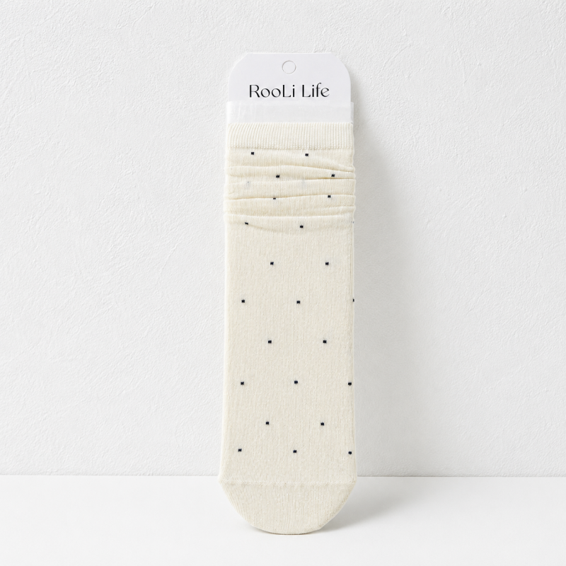 CouldNook Cozy Dot Pattern Crew Socks - Everyday Drawer Accent