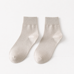 CouldNook Cozy Solid Mid Crew Socks - Soft Everyday Basic