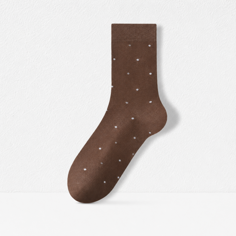 CouldNook Combed Cotton Dot Crew Socks - Everyday Pair